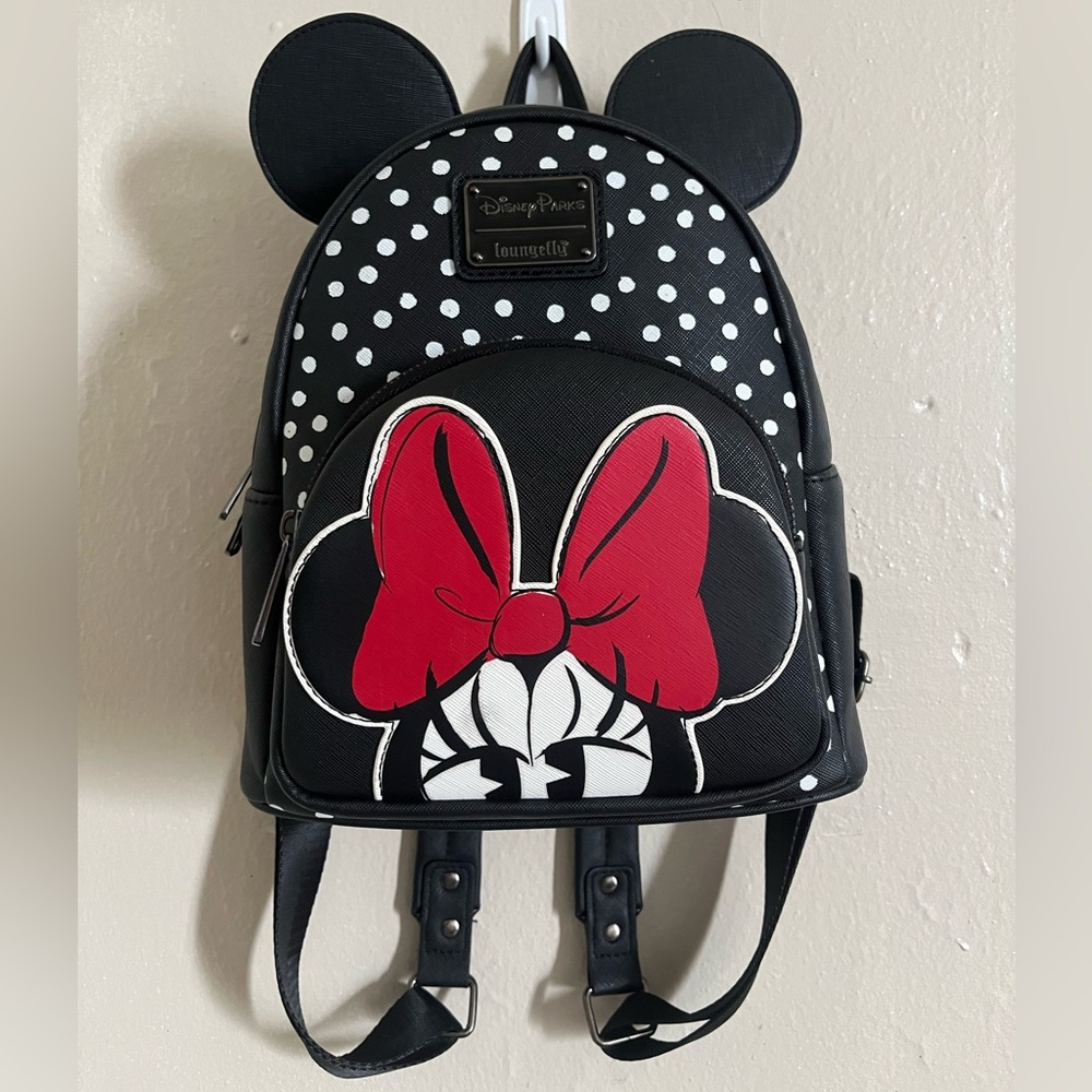 Disney Parks Loungefly Minnie Eyelash Backpack - Picture 2 of 4